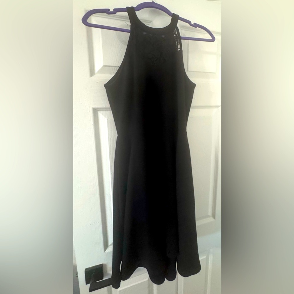 Justice Black Halter Sheath Mini Dress